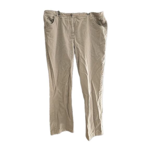 Westbound Beige Straight Leg High Rise Stretch Casual Jeans Womans Size 16 - Picture 1 of 3